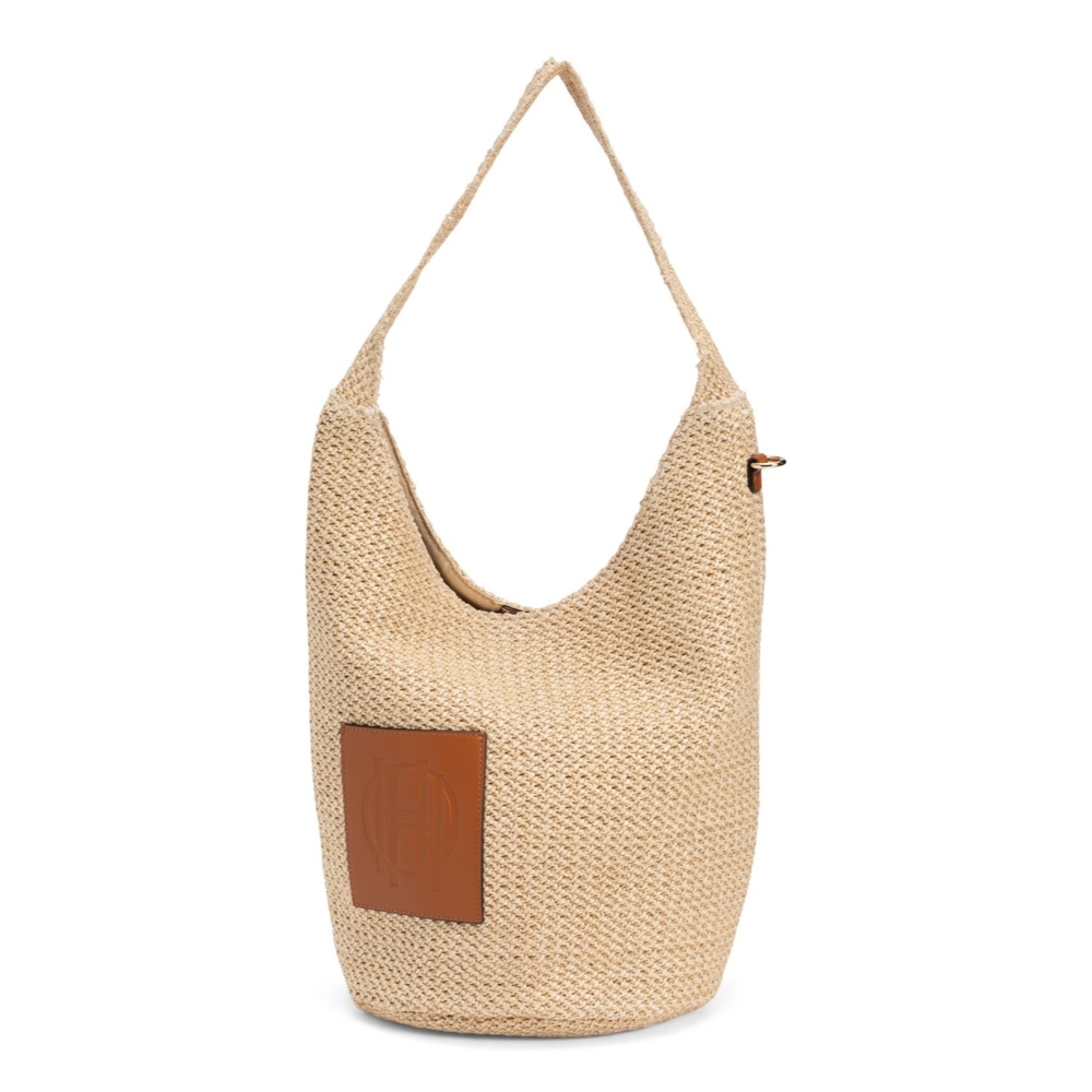 Haute Hippie Woven Patch Hobo Handbag